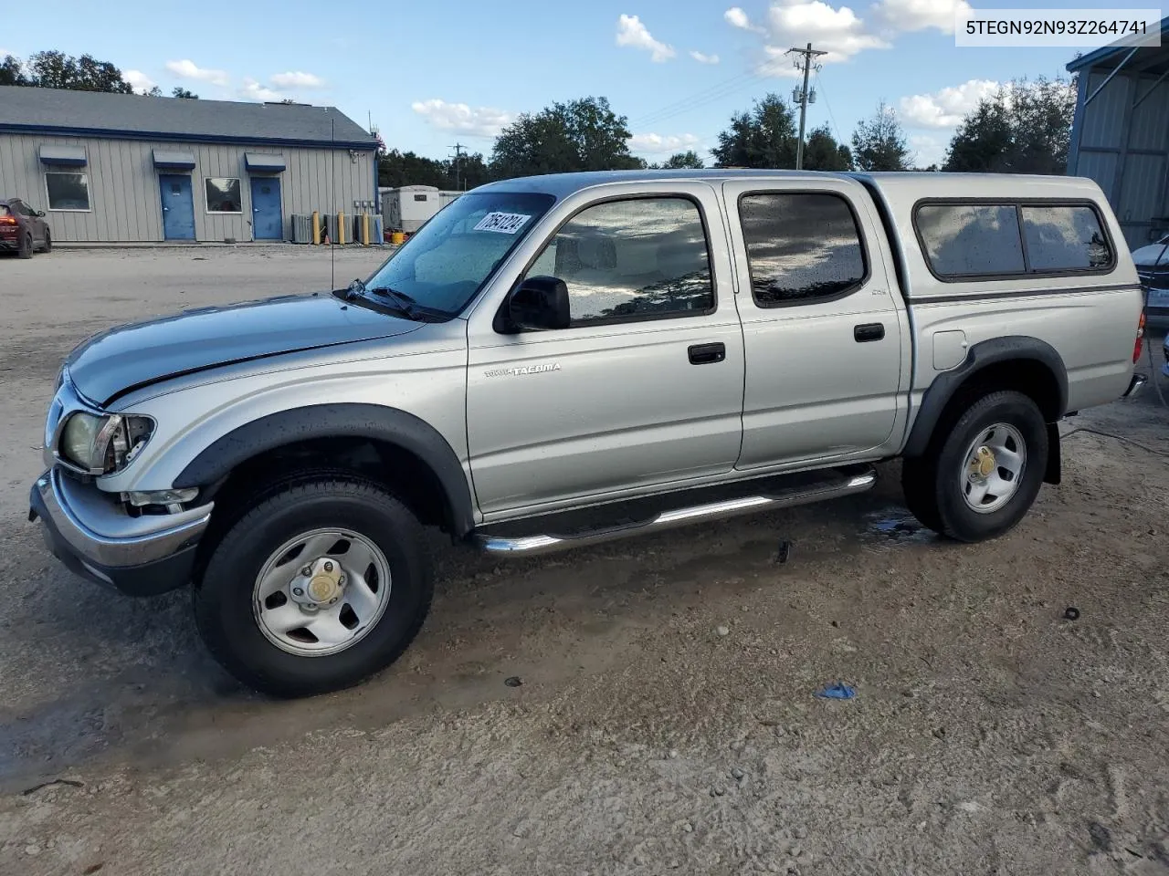 2003 Toyota Tacoma Double Cab Prerunner VIN: 5TEGN92N93Z264741 Lot: 78541224