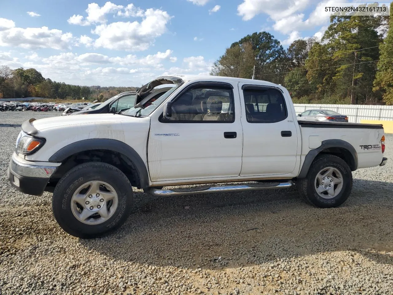 2003 Toyota Tacoma Double Cab Prerunner VIN: 5TEGN92N43Z161713 Lot: 78711314