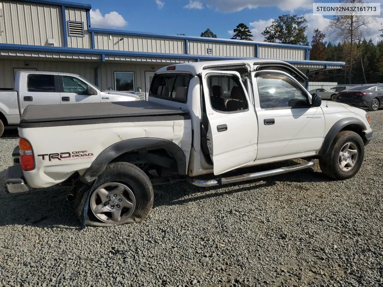 2003 Toyota Tacoma Double Cab Prerunner VIN: 5TEGN92N43Z161713 Lot: 78711314