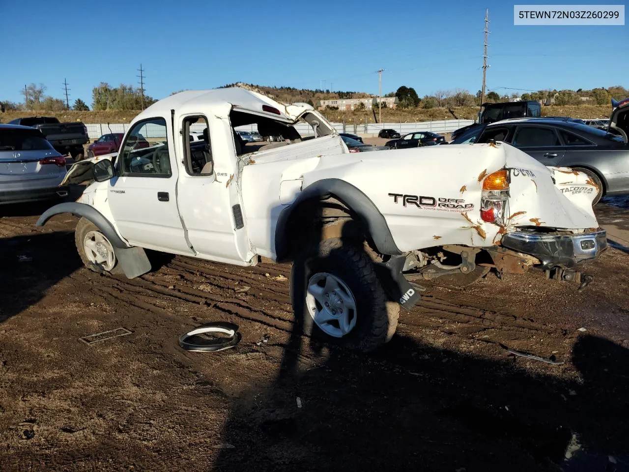 2003 Toyota Tacoma Xtracab VIN: 5TEWN72N03Z260299 Lot: 78979464