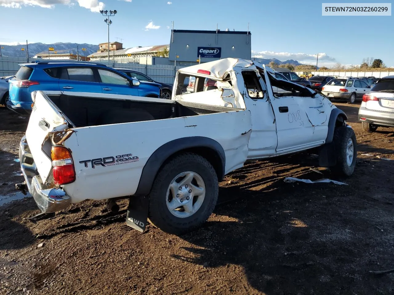 2003 Toyota Tacoma Xtracab VIN: 5TEWN72N03Z260299 Lot: 78979464