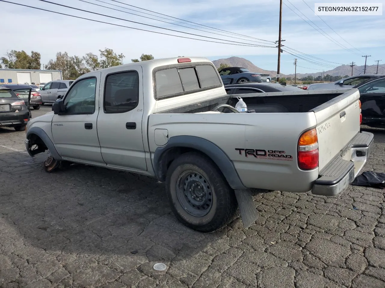 2003 Toyota Tacoma Double Cab Prerunner VIN: 5TEGN92N63Z152477 Lot: 79144484