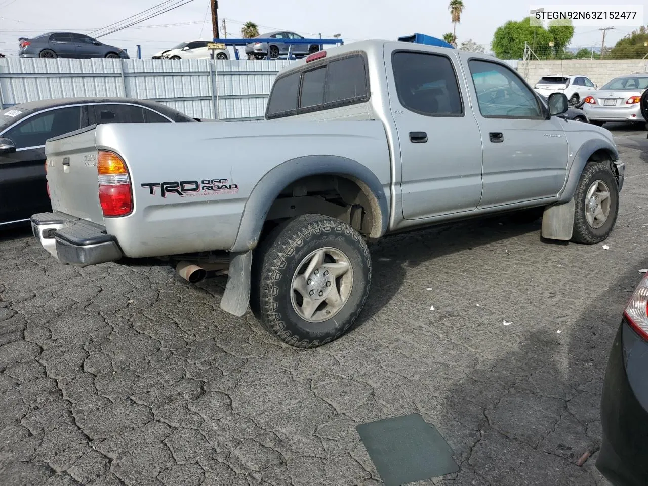 2003 Toyota Tacoma Double Cab Prerunner VIN: 5TEGN92N63Z152477 Lot: 79144484