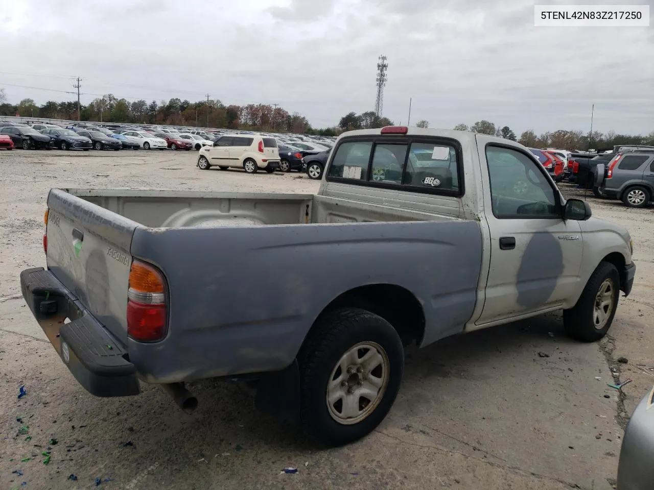 2003 Toyota Tacoma VIN: 5TENL42N83Z217250 Lot: 79424934