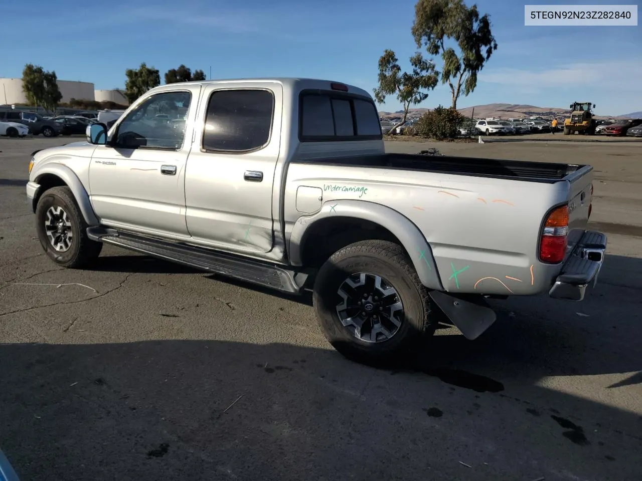 2003 Toyota Tacoma Double Cab Prerunner VIN: 5TEGN92N23Z282840 Lot: 79560724