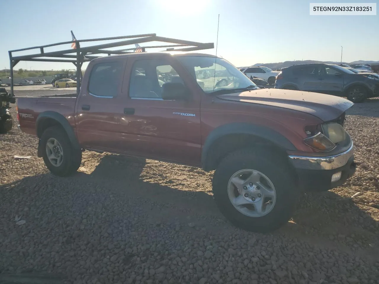 2003 Toyota Tacoma Double Cab Prerunner VIN: 5TEGN92N33Z183251 Lot: 79690064