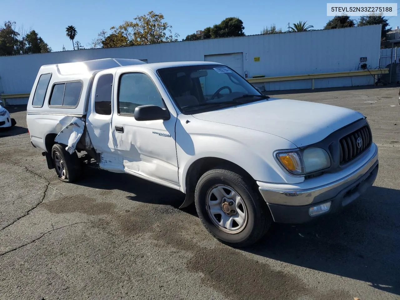 2003 Toyota Tacoma Xtracab VIN: 5TEVL52N33Z275188 Lot: 79927964