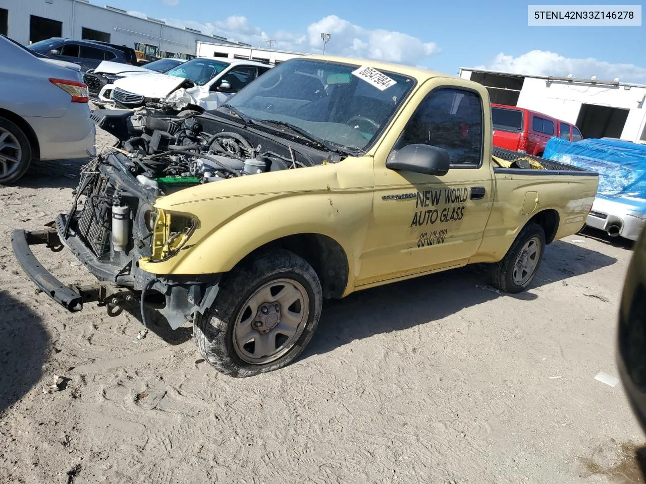 2003 Toyota Tacoma VIN: 5TENL42N33Z146278 Lot: 80547984