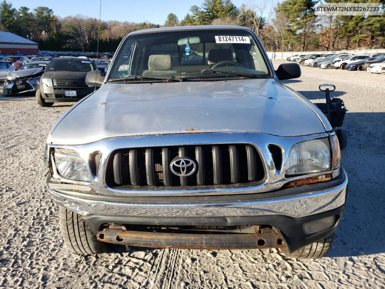 2003 Toyota Tacoma Xtracab VIN: 5TEWM72NX3Z267733 Lot: 81247114