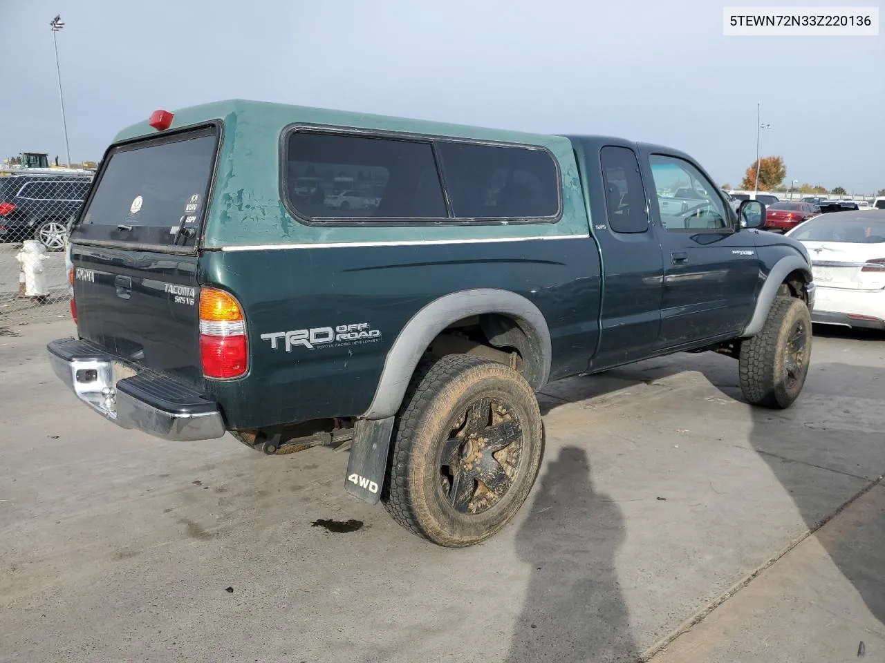 2003 Toyota Tacoma Xtracab VIN: 5TEWN72N33Z220136 Lot: 81279654