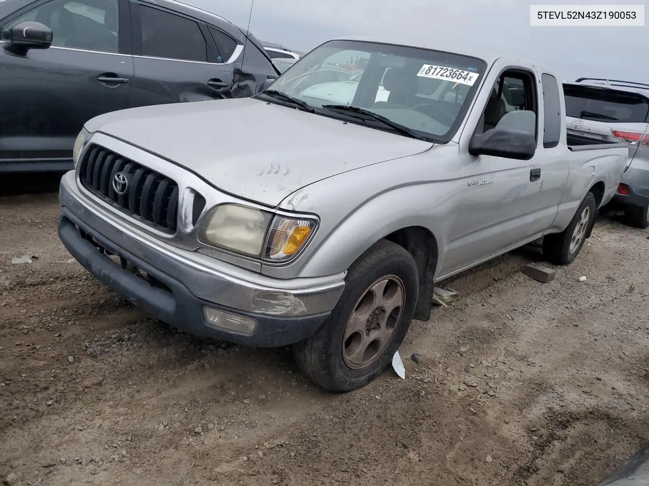 2003 Toyota Tacoma Xtracab VIN: 5TEVL52N43Z190053 Lot: 81723664