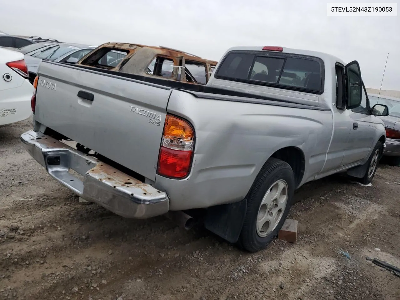 2003 Toyota Tacoma Xtracab VIN: 5TEVL52N43Z190053 Lot: 81723664