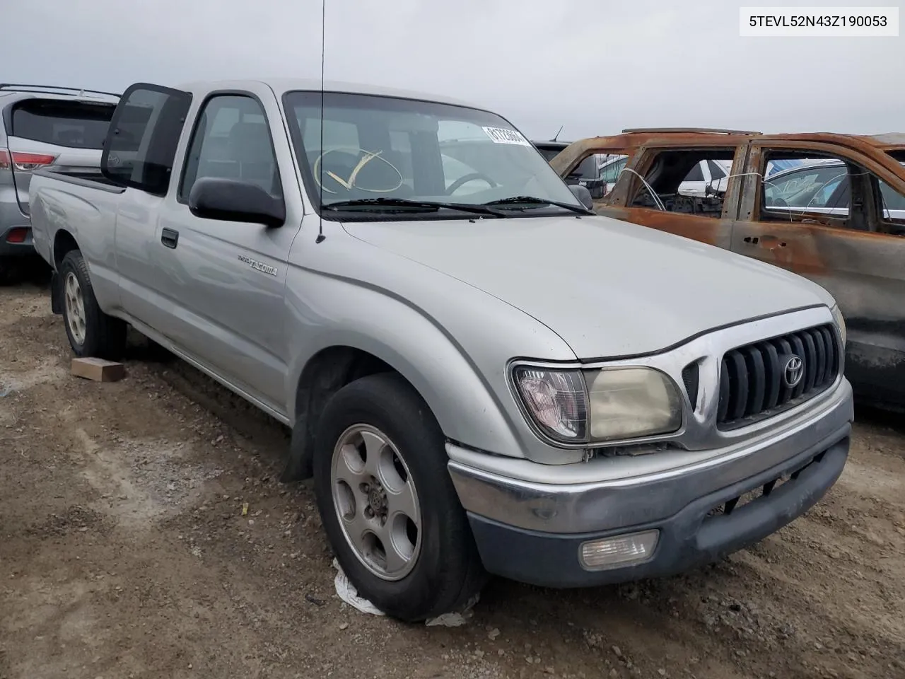 2003 Toyota Tacoma Xtracab VIN: 5TEVL52N43Z190053 Lot: 81723664