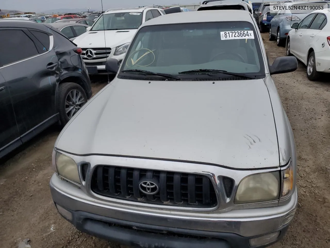 2003 Toyota Tacoma Xtracab VIN: 5TEVL52N43Z190053 Lot: 81723664