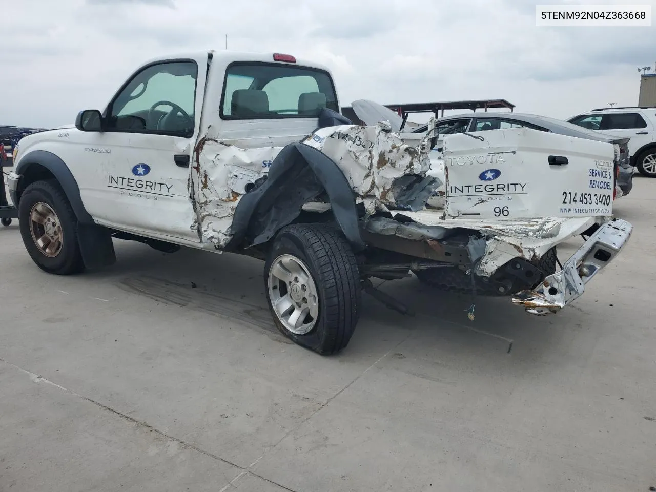 2004 Toyota Tacoma Prerunner VIN: 5TENM92N04Z363668 Lot: 58414674