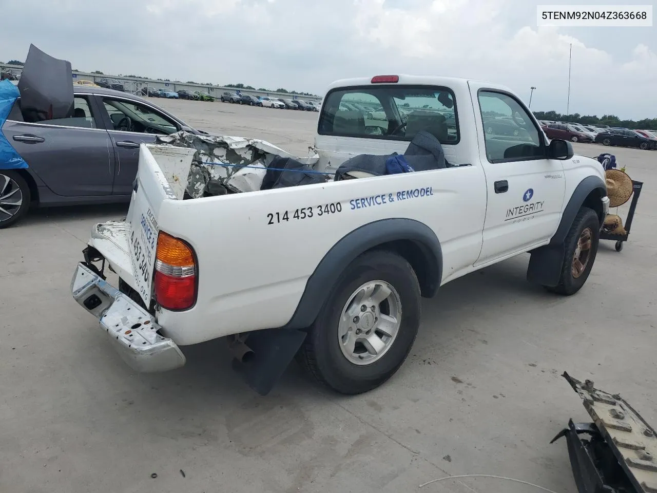 2004 Toyota Tacoma Prerunner VIN: 5TENM92N04Z363668 Lot: 58414674