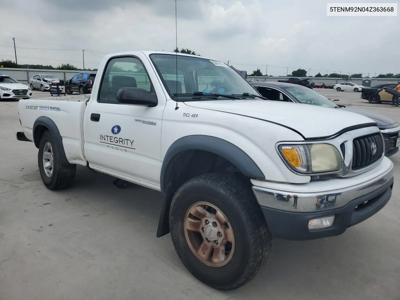 2004 Toyota Tacoma Prerunner VIN: 5TENM92N04Z363668 Lot: 58414674