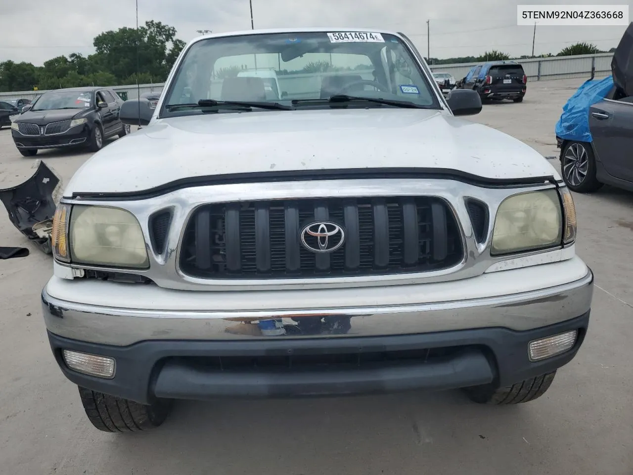 2004 Toyota Tacoma Prerunner VIN: 5TENM92N04Z363668 Lot: 58414674