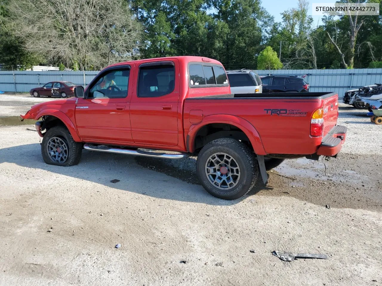 2004 Toyota Tacoma Double Cab Prerunner VIN: 5TEGN92N14Z442773 Lot: 66088654