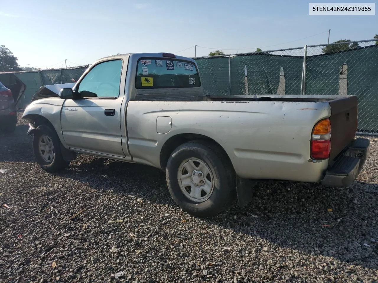 2004 Toyota Tacoma VIN: 5TENL42N24Z319855 Lot: 67276874