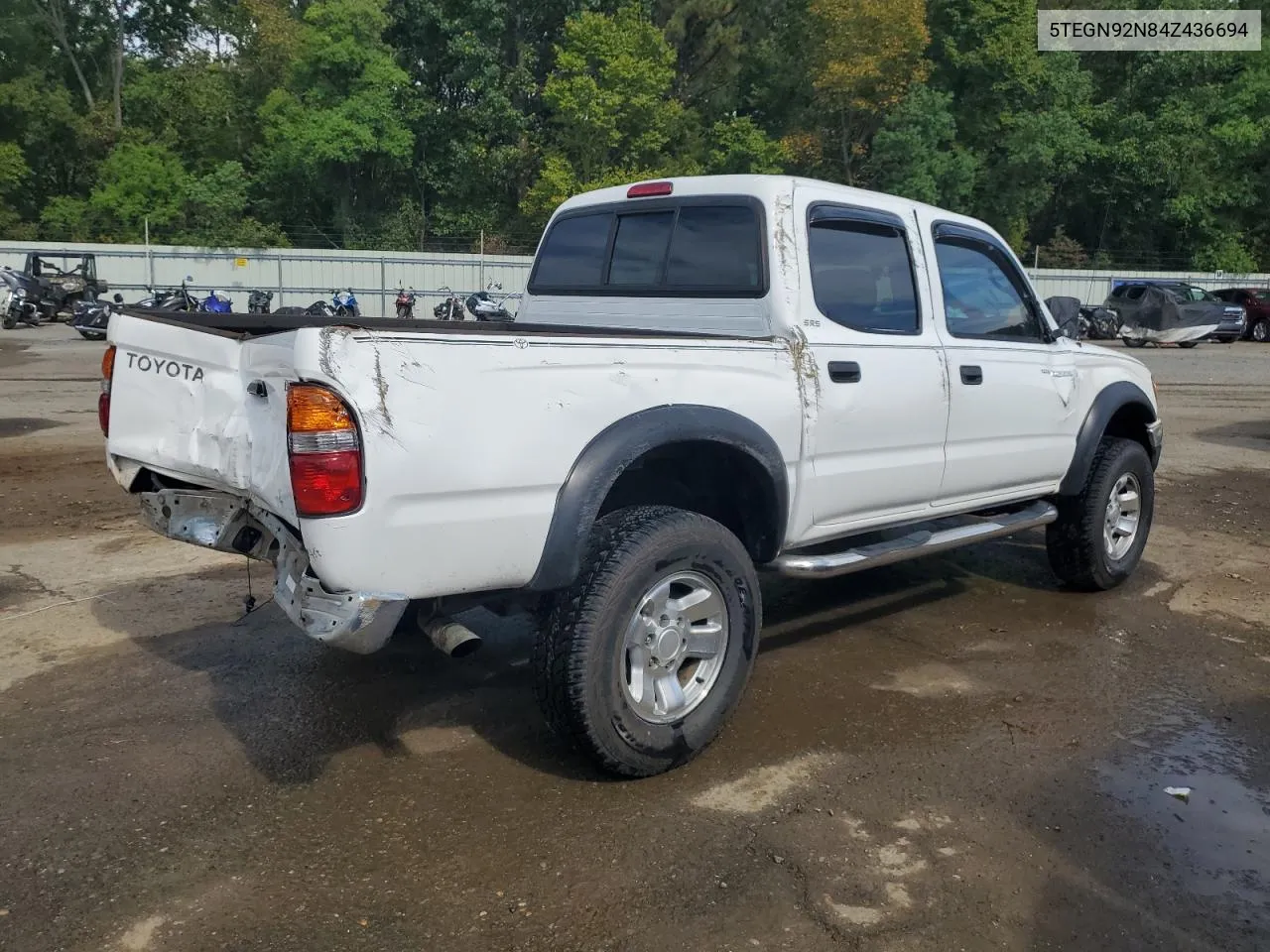 2004 Toyota Tacoma Double Cab Prerunner VIN: 5TEGN92N84Z436694 Lot: 69842714