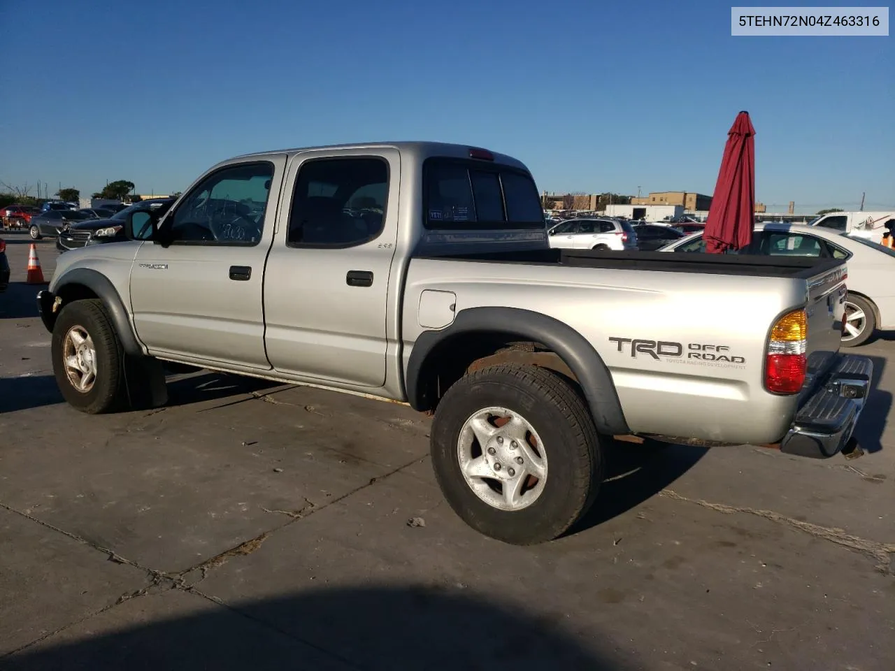 2004 Toyota Tacoma Double Cab VIN: 5TEHN72N04Z463316 Lot: 70523424