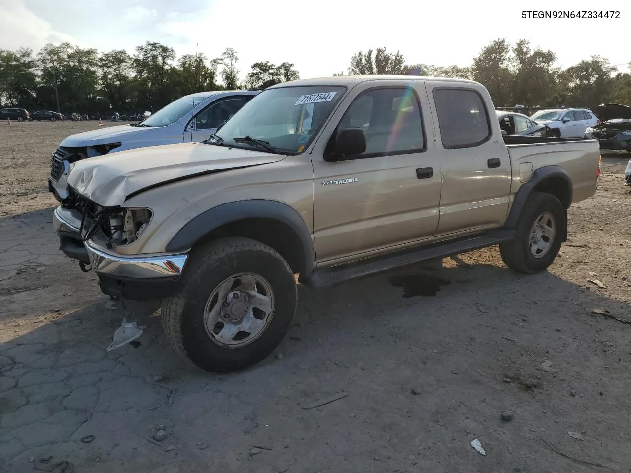 2004 Toyota Tacoma Double Cab Prerunner VIN: 5TEGN92N64Z334472 Lot: 71572544