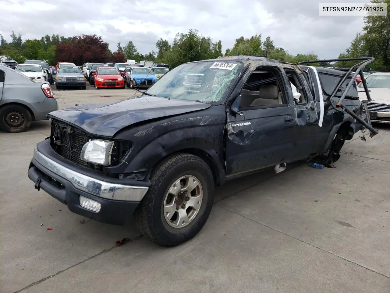 2004 Toyota Tacoma Xtracab Prerunner VIN: 5TESN92N24Z461925 Lot: 71594484