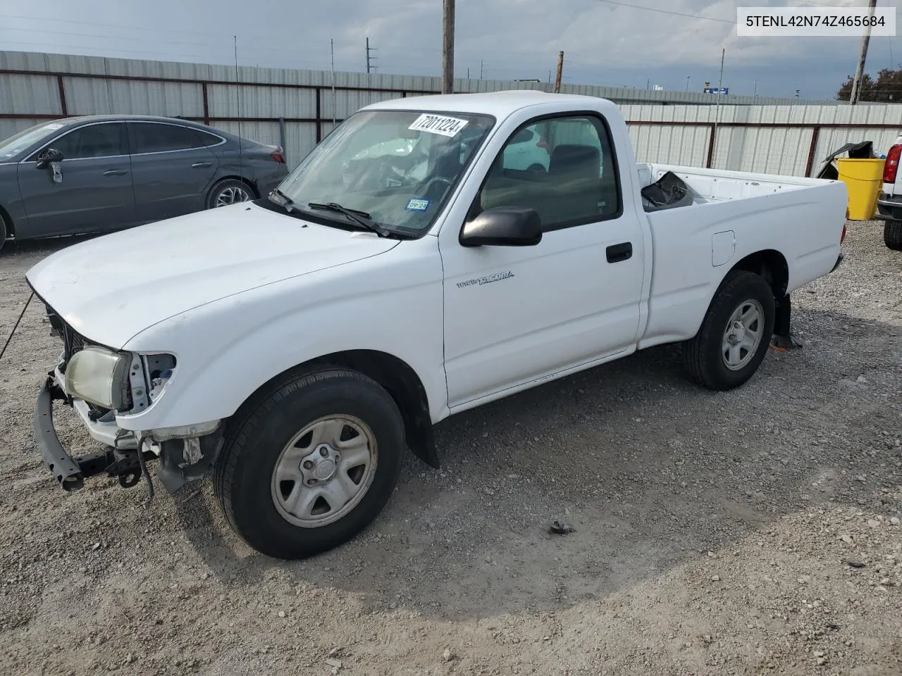 2004 Toyota Tacoma VIN: 5TENL42N74Z465684 Lot: 72011224