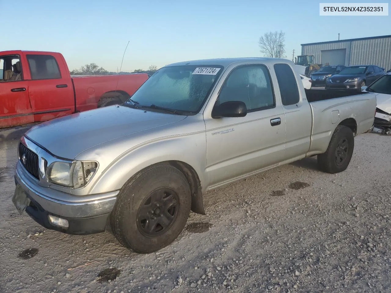 2004 Toyota Tacoma Xtracab VIN: 5TEVL52NX4Z352351 Lot: 72671724