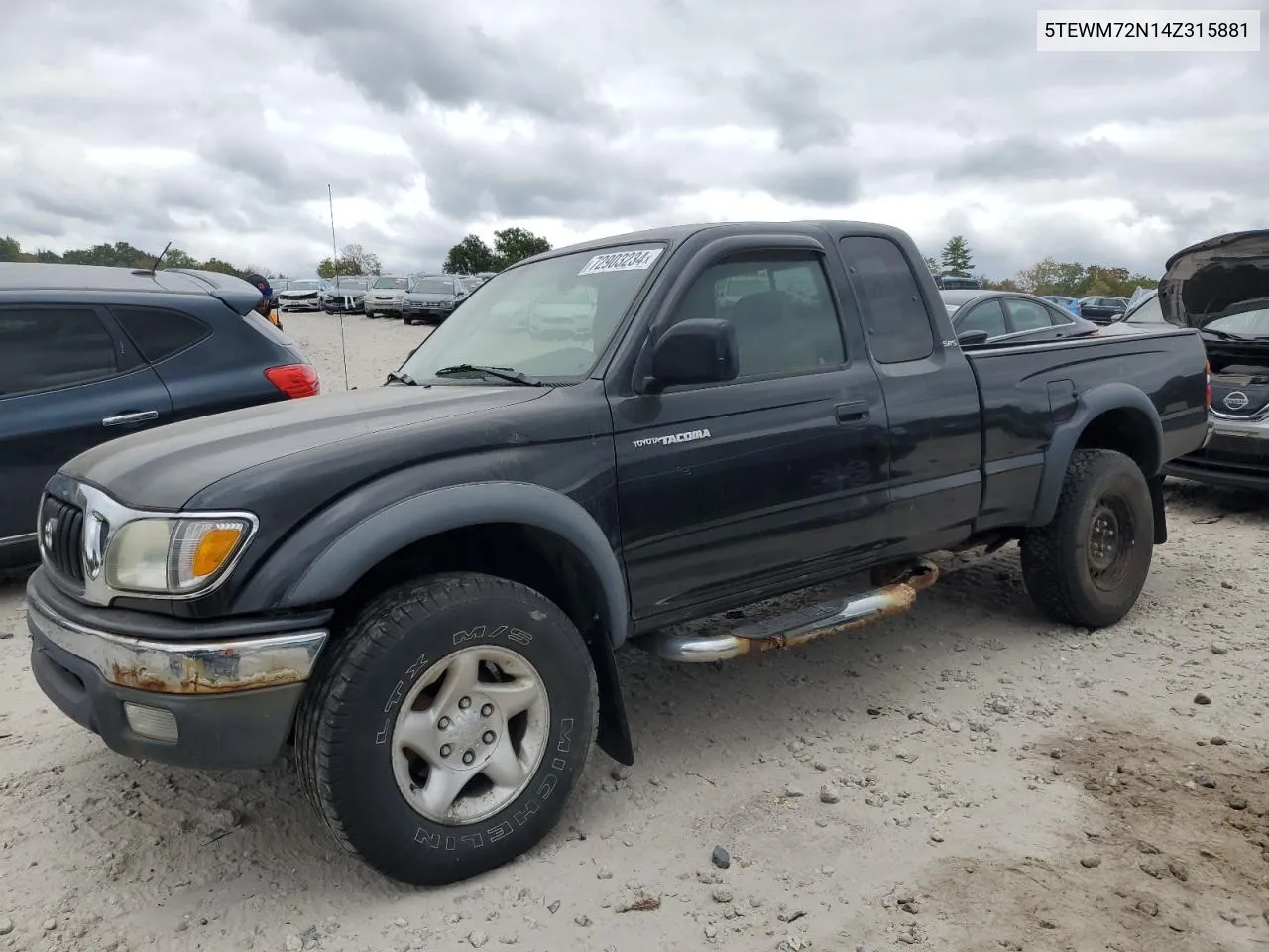 2004 Toyota Tacoma Xtracab VIN: 5TEWM72N14Z315881 Lot: 72903234