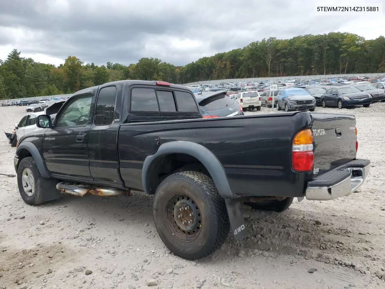 2004 Toyota Tacoma Xtracab VIN: 5TEWM72N14Z315881 Lot: 72903234