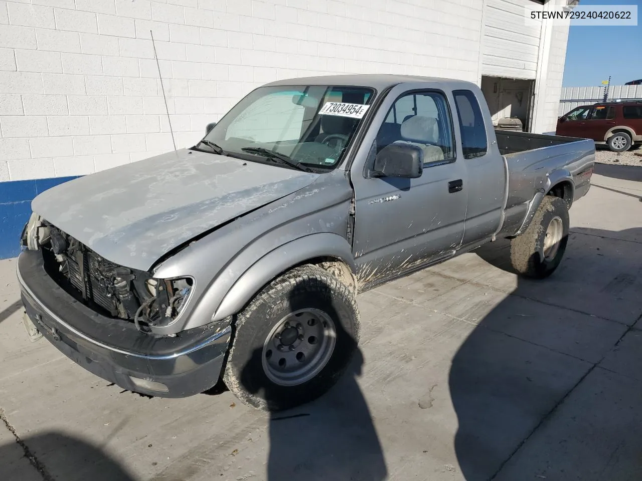 2004 Toyota Tacoma VIN: 5TEWN729240420622 Lot: 73034954