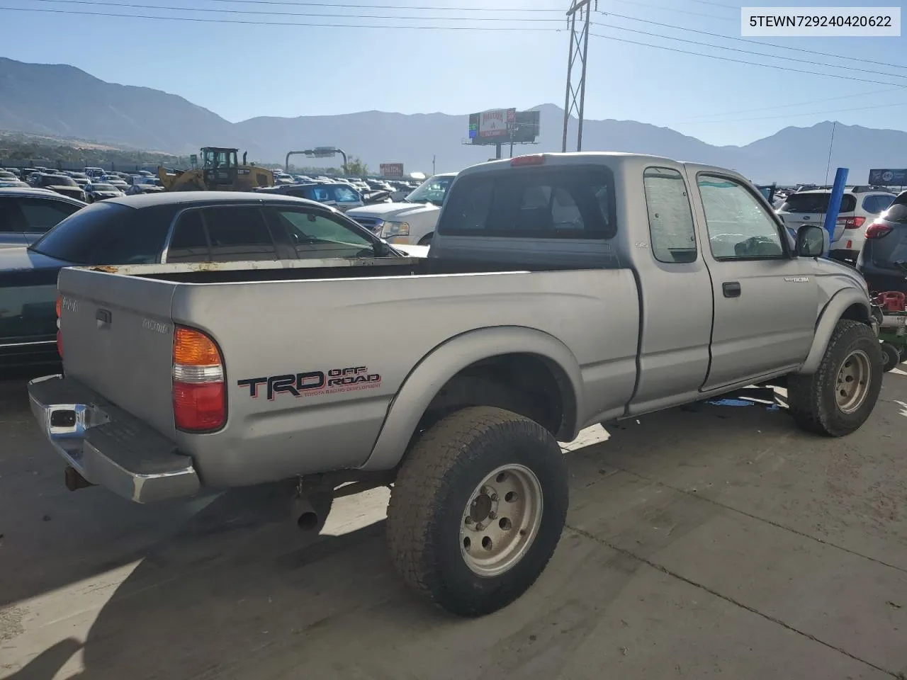 2004 Toyota Tacoma VIN: 5TEWN729240420622 Lot: 73034954