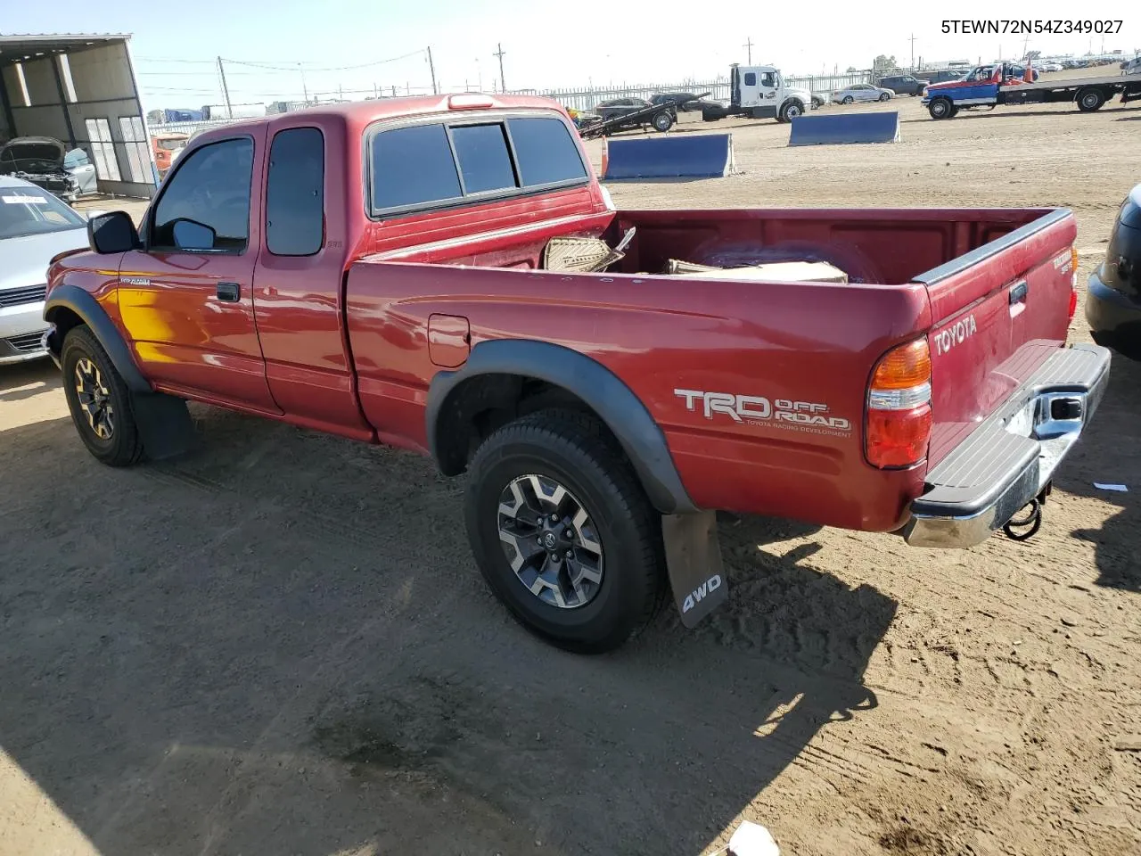 2004 Toyota Tacoma Xtracab VIN: 5TEWN72N54Z349027 Lot: 74633324