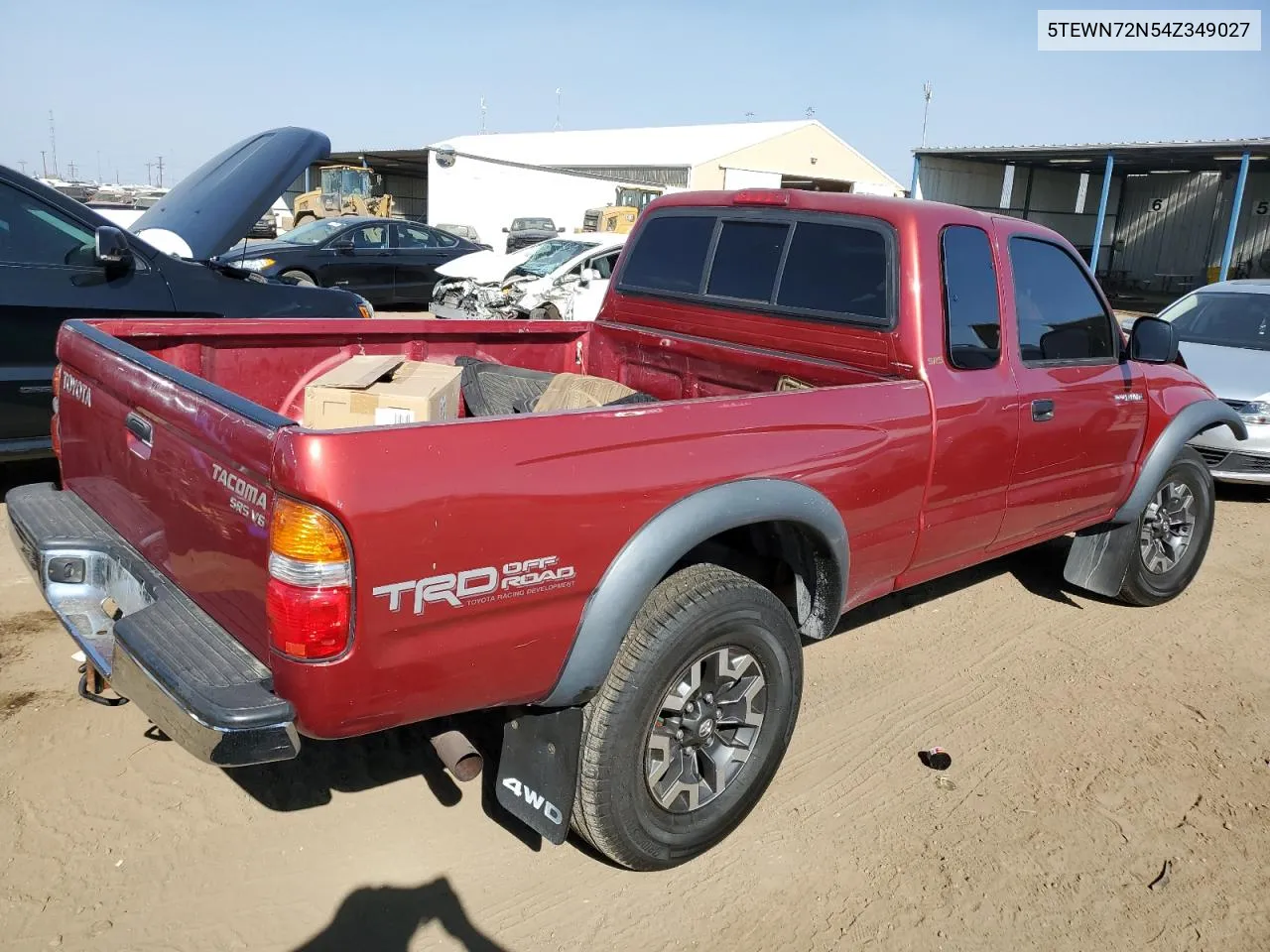 2004 Toyota Tacoma Xtracab VIN: 5TEWN72N54Z349027 Lot: 74633324