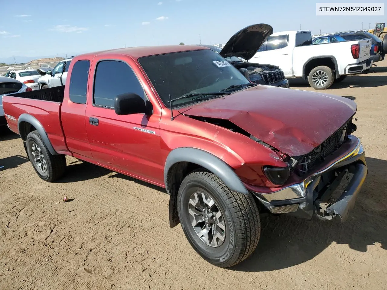 2004 Toyota Tacoma Xtracab VIN: 5TEWN72N54Z349027 Lot: 74633324