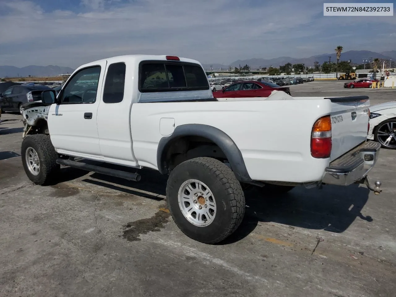 2004 Toyota Tacoma Xtracab VIN: 5TEWM72N84Z392733 Lot: 74846334