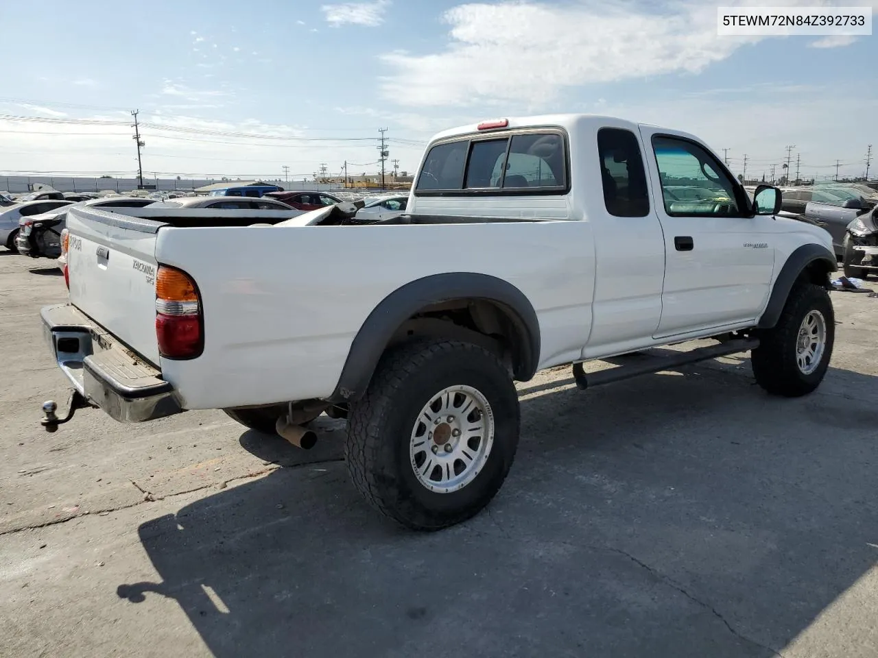 2004 Toyota Tacoma Xtracab VIN: 5TEWM72N84Z392733 Lot: 74846334