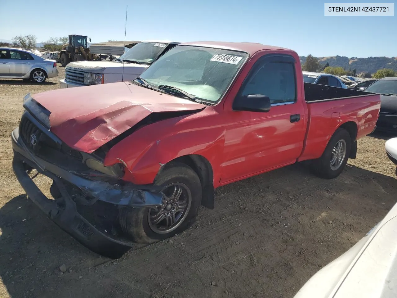 2004 Toyota Tacoma VIN: 5TENL42N14Z437721 Lot: 75959874