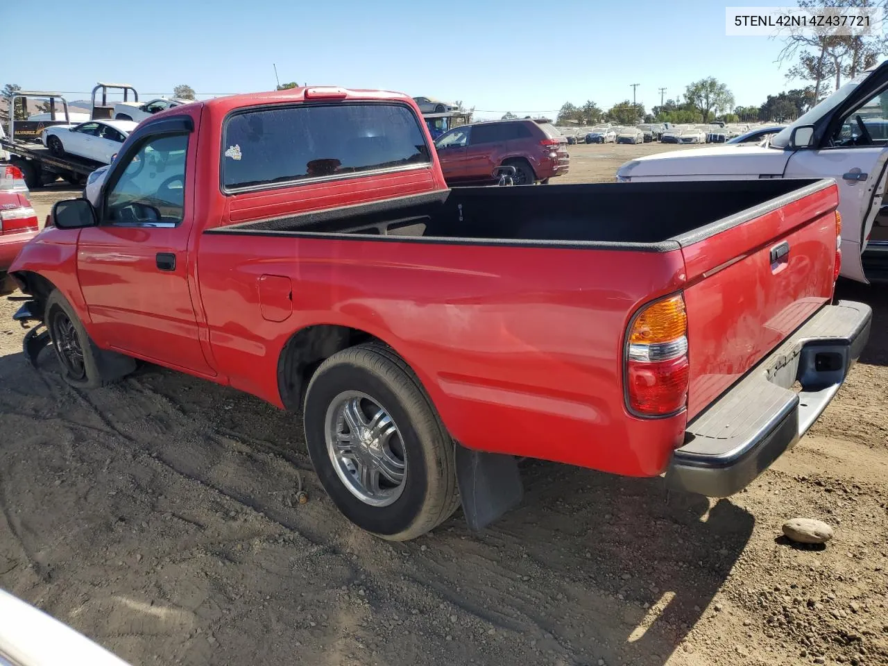 2004 Toyota Tacoma VIN: 5TENL42N14Z437721 Lot: 75959874