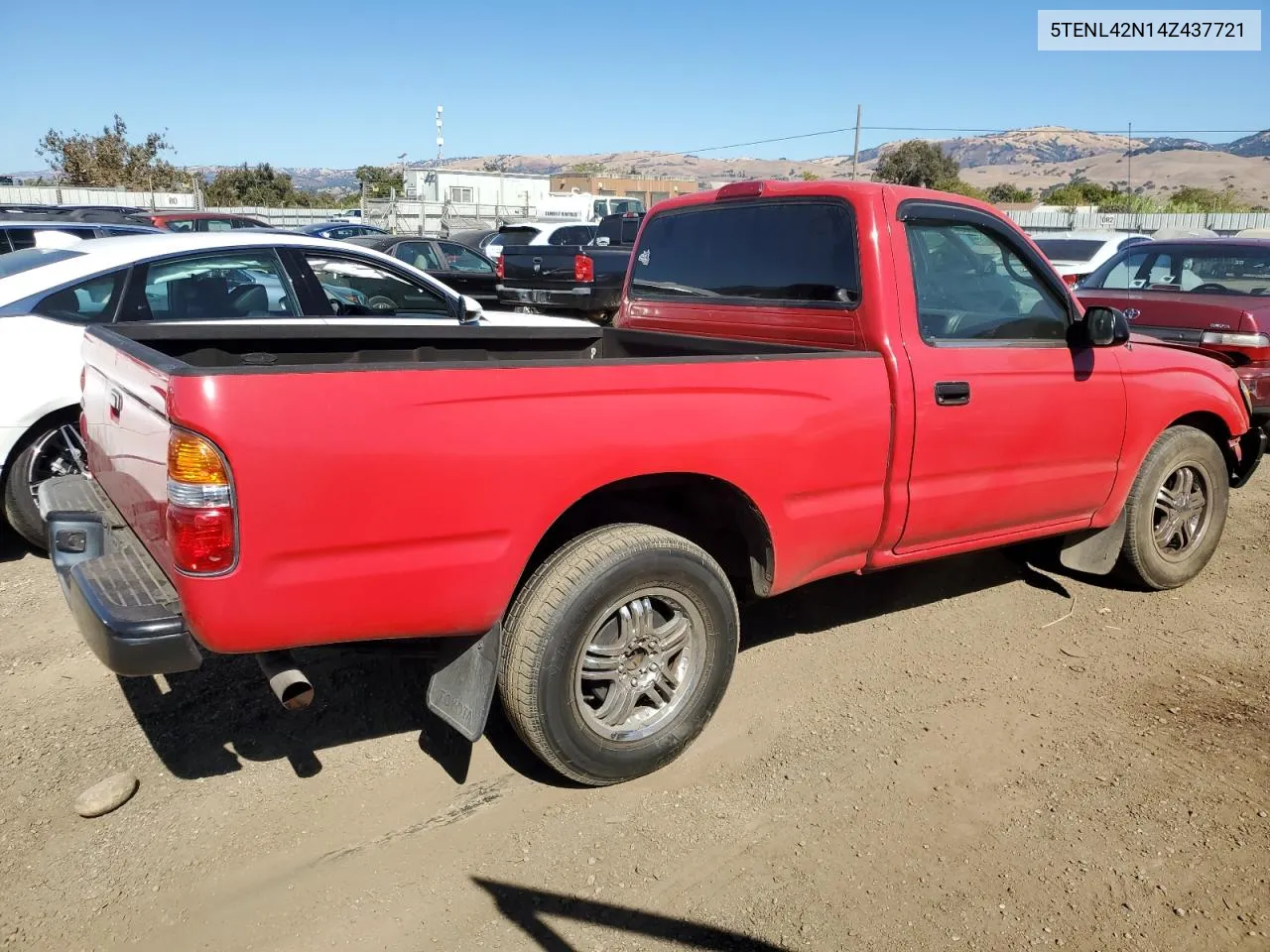 2004 Toyota Tacoma VIN: 5TENL42N14Z437721 Lot: 75959874