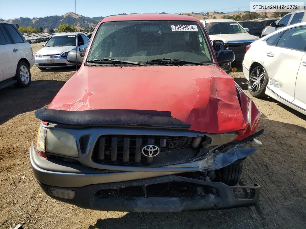 2004 Toyota Tacoma VIN: 5TENL42N14Z437721 Lot: 75959874