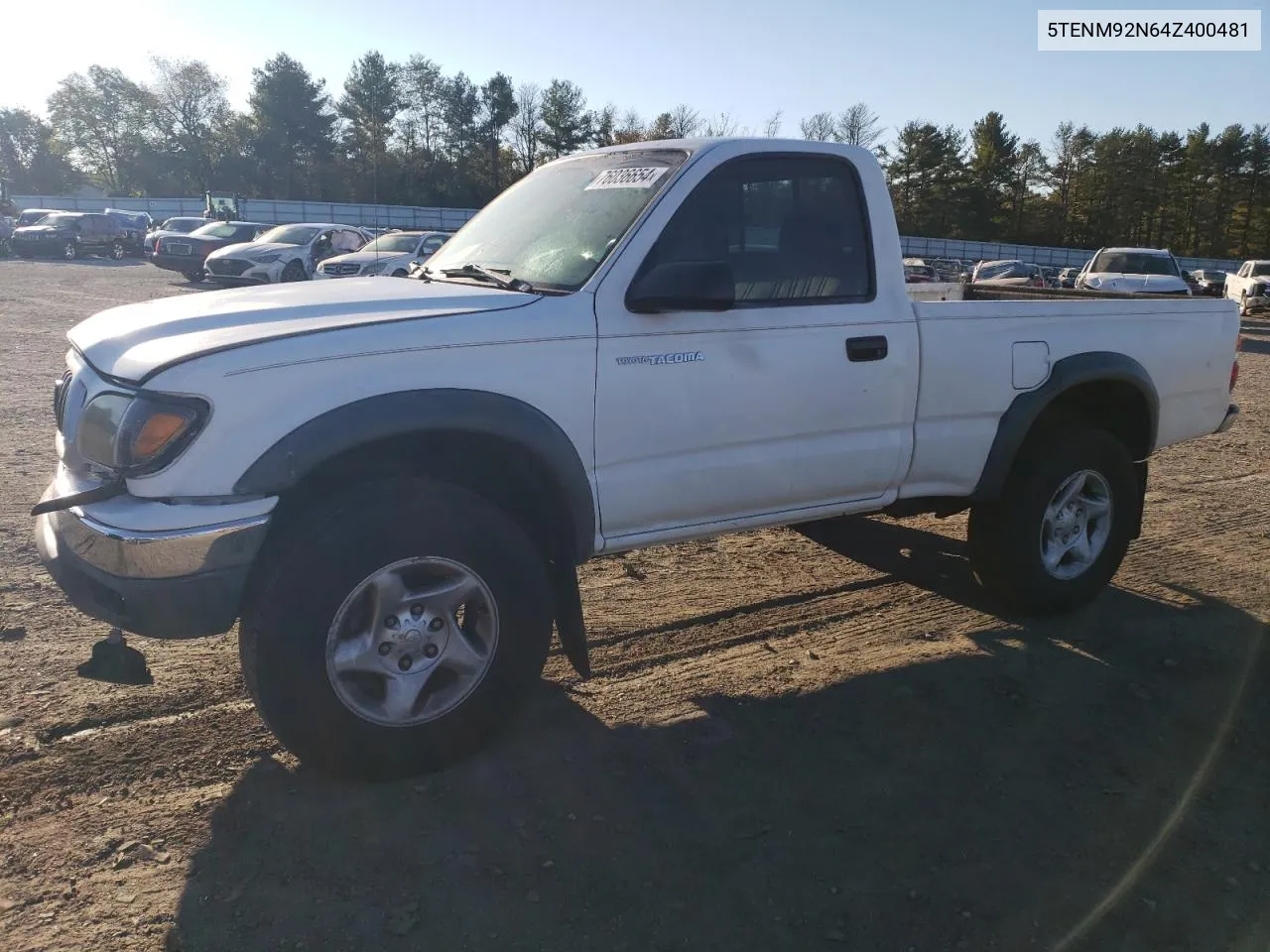 2004 Toyota Tacoma Prerunner VIN: 5TENM92N64Z400481 Lot: 76036654