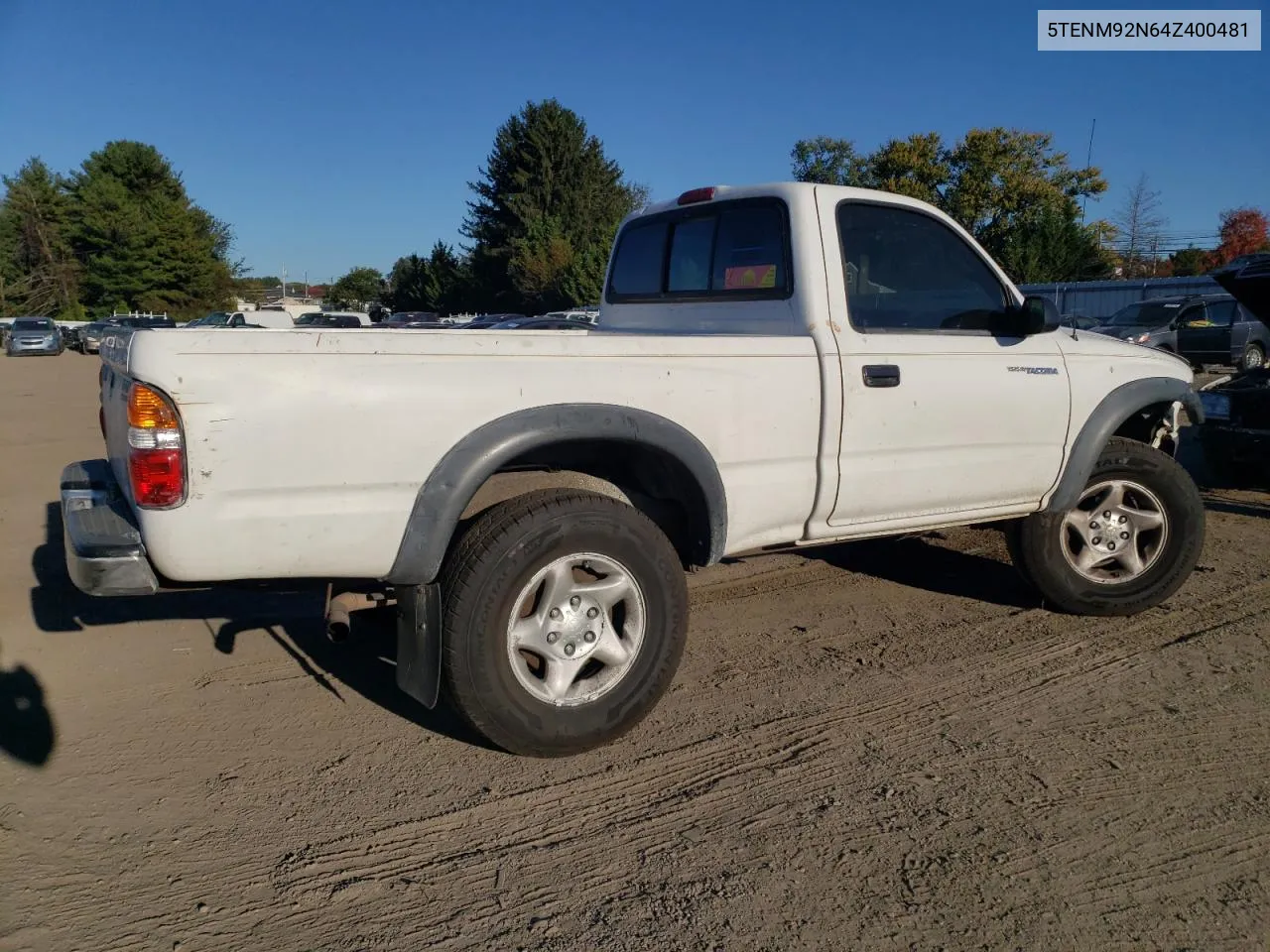 2004 Toyota Tacoma Prerunner VIN: 5TENM92N64Z400481 Lot: 76036654