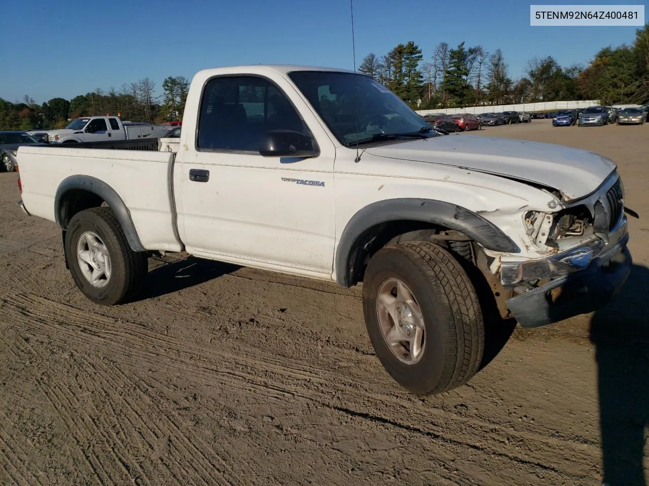 2004 Toyota Tacoma Prerunner VIN: 5TENM92N64Z400481 Lot: 76036654