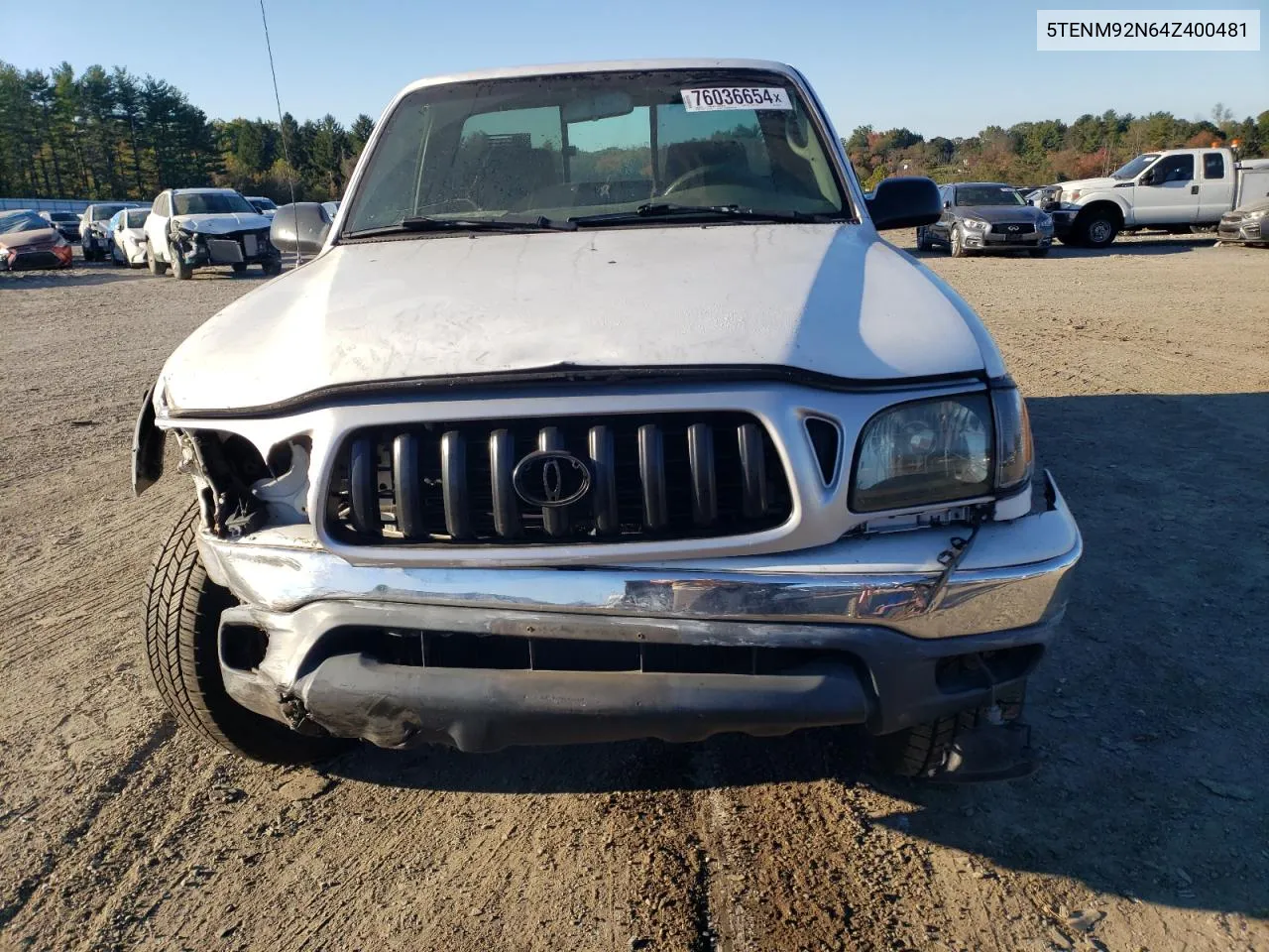 2004 Toyota Tacoma Prerunner VIN: 5TENM92N64Z400481 Lot: 76036654