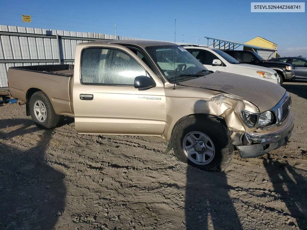 2004 Toyota Tacoma Xtracab VIN: 5TEVL52N44Z368741 Lot: 76728784