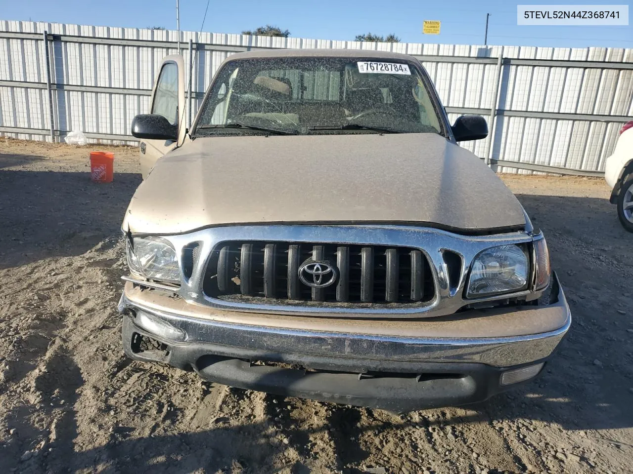 2004 Toyota Tacoma Xtracab VIN: 5TEVL52N44Z368741 Lot: 76728784