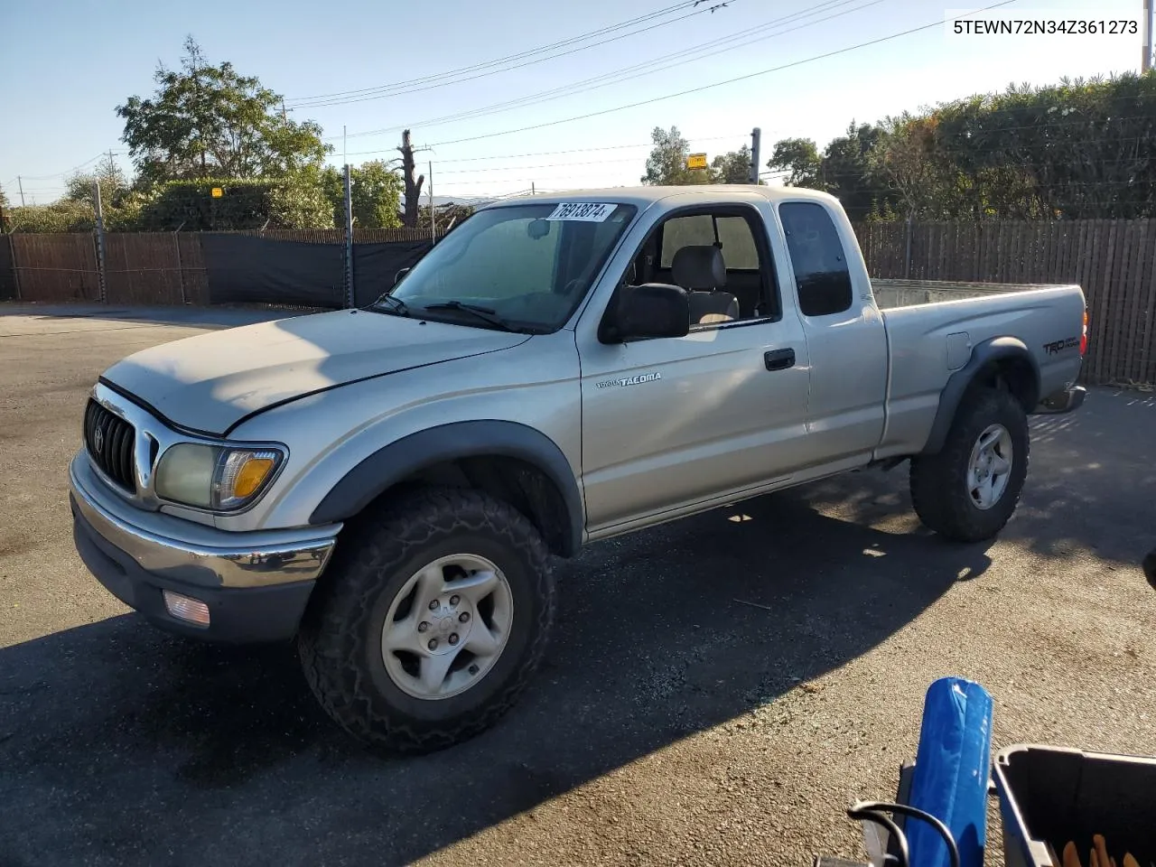 5TEWN72N34Z361273 2004 Toyota Tacoma Xtracab